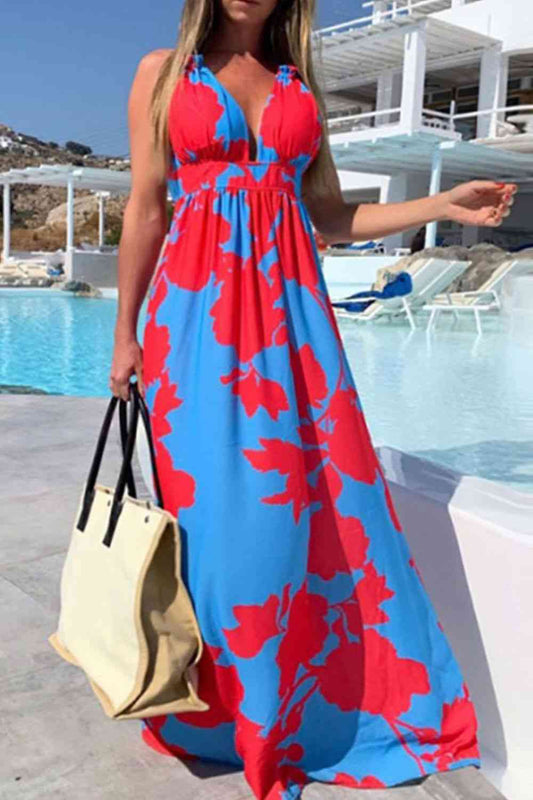 Floral Halter Maxi Dress