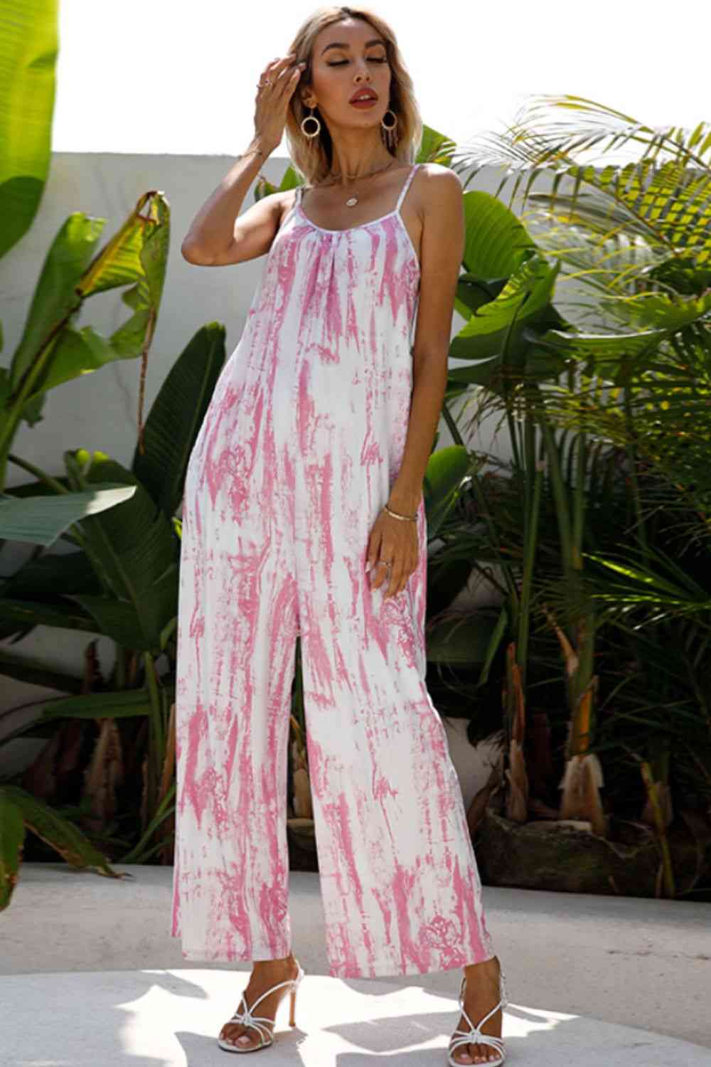 Tie-Dye Jumpsuit with Pockets (8 colors variations)