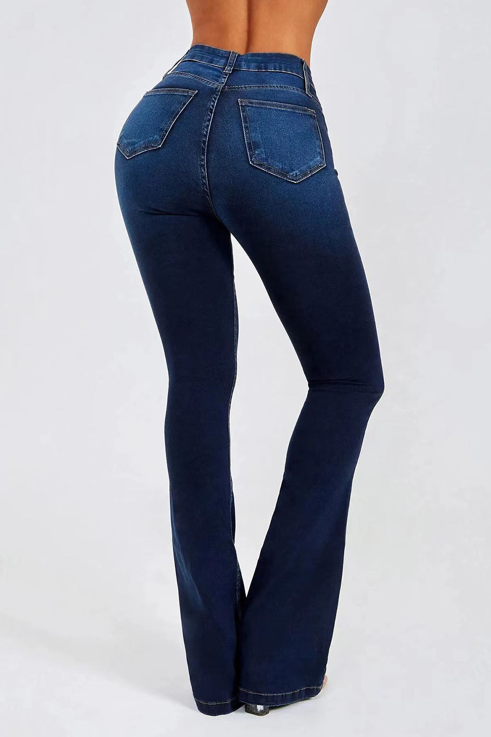 Flared Bottom Tight Fit Jeans