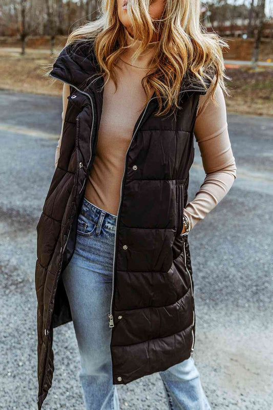 Hooded Sleeveless Puffer Vest