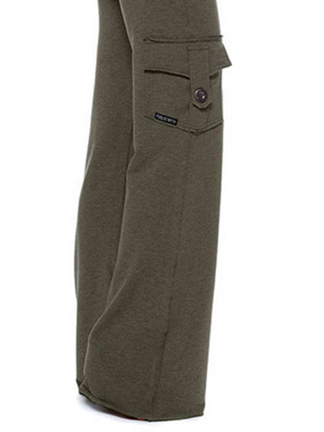 Mid Waist Cargo Pants with Pockets