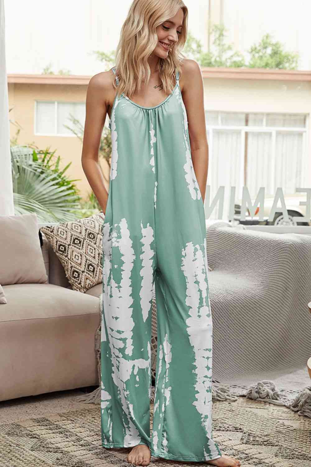 Tie-Dye Jumpsuit with Pockets (8 colors variations)